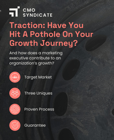 Traction - Have You Hit A Pothole on Your Growth Journey? And how does a marketing executive contribute to an organization's growth?