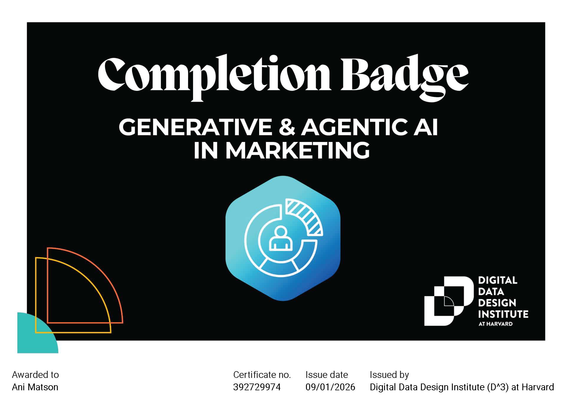 Genrative and Agentic AI in Marketing Certificate 01-09-2026